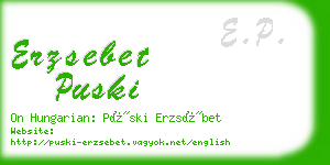 erzsebet puski business card